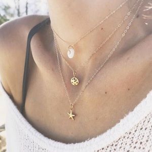14K Filled Dainty Starfish Necklace